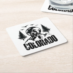 Cool Colorado Day Bigfoot  wandelen Kartonnen Onderzetters