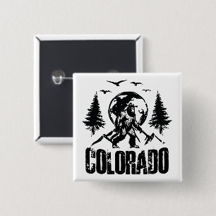 Cool Colorado Day Bigfoot wandelen Vierkante Button 5,1 Cm