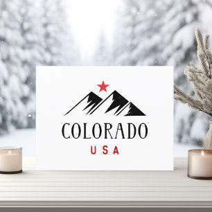 Cool Colorado USA Bergen met Star Light-Color Briefkaart