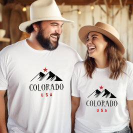 Cool Colorado USA Bergen met Star Light-Color T-shirt