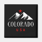 Cool Colorado USA Bergen met Sterren Donkere Kleur Magneet (Voorkant)