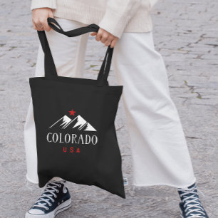 Cool Colorado USA Bergen met Sterren Donkere Kleur Tote Bag