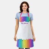Cool Colored Crayons personaliseren Apron Schort (Gedragen)