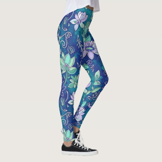 Cool colored Floral Leggings (Rechts)