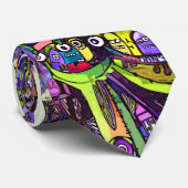 Cool Colorful Alien-Stropdas Stropdas (Opgerold)