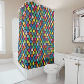 Cool Colorful Animal Scale Patroon Douchegordijn (In situ)