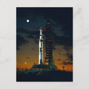 Cool Colorful Apollo Moon Mission in Launchpad Briefkaart