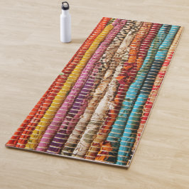 Cool Colorful Carpet Boho Rag Pattern Fitness Yogamat