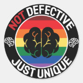 Cool Colorful Celebrate Neurodiversity Saying Ronde Sticker (Voorkant)