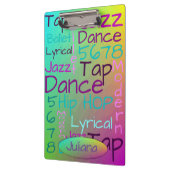 Cool Colorful Dance Persoonlijk Klembord (Links)