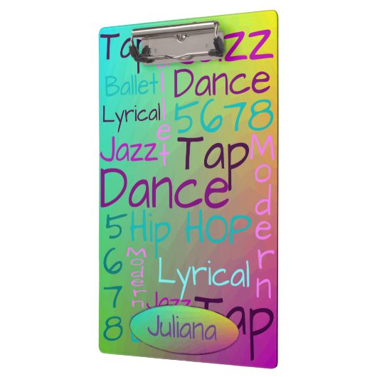 Cool Colorful Dance Persoonlijk Klembord (Links)