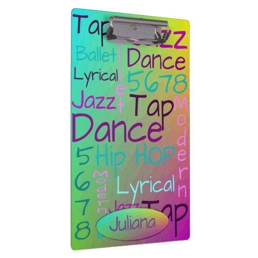 Cool Colorful Dance Persoonlijk Klembord (Rechts)