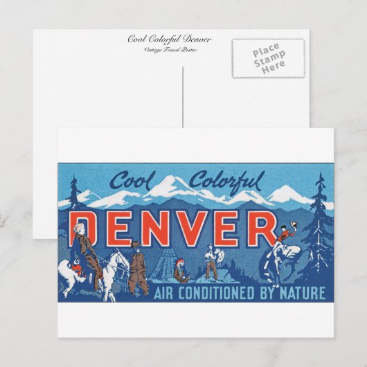 Cool Colorful Denver Briefkaart (Voorkant / Achterkant)