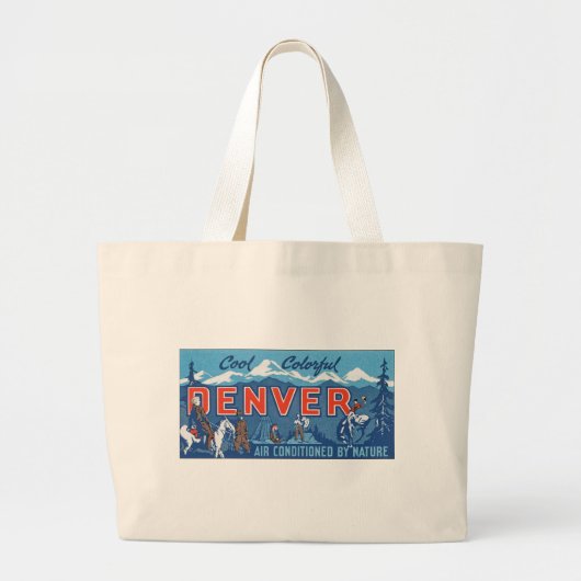 Cool Colorful Denver Grote Tote Bag (Voorkant)