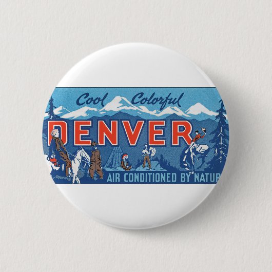 Cool Colorful Denver Ronde Button 5,7 Cm (Voorkant)