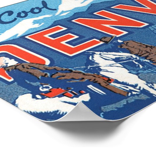 Cool Colorful Denver Travel Poster (Hoek)