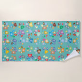 Cool Colorful Dog Paws Strandlaken (Voorkant)