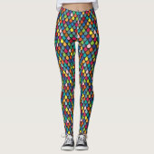 Cool Colorful Dragon Scale Patroon Leggings (Voorkant)