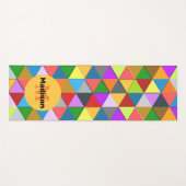 Cool Colorful driehoekgeometriepatroon Monogram Yogamat (Voorkant (horizontaal))