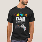 Cool Colorful "GAMER" DAD | VADERDAG T-shirt (Voorkant)