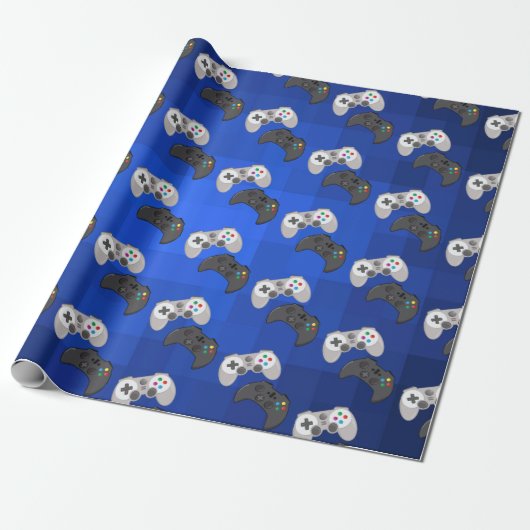 Cool Colorful Gamer Video Game Cadeaupapier (Uitgerold)