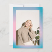 Cool Colorful Gradient Photo 21st Birthday Party Kaart (Achterkant)