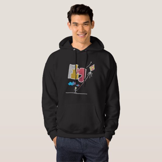 Cool Colorful Graffiti Flying Kite Hoodie (Voorkant volledig)