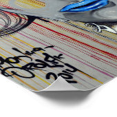 Cool colorful graffiti of women poster (Hoek)