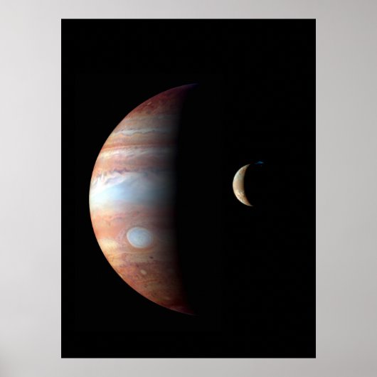 Cool Colorful Jupiter en Io Poster (Voorkant)