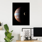 Cool Colorful Jupiter en Io Poster (Thuiskantoor)