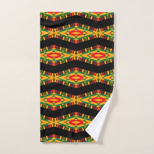 Cool Colorful Kente Pattern Bad Handdoek (Handdoek)