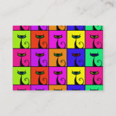 Cool Colorful Kitty Cat Pop Art Visitekaartje (Achterkant)
