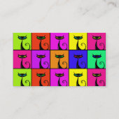 Cool Colorful Kitty Cat Pop Art Visitekaartje (Achterkant)