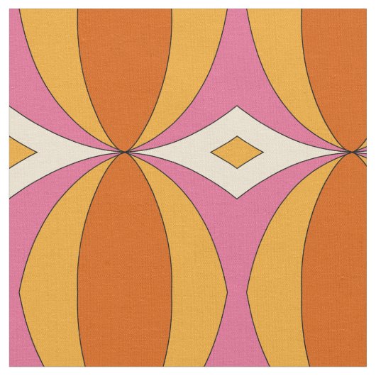 Cool Colorful Mid Century Mod Fabric Stof (Close Up)