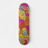 Cool Colorful Modern Abstract Floral Pattern Persoonlijk Skateboard (Voorkant)