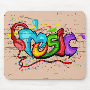 Cool Colorful Music Graffiti Muismat
