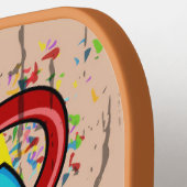 Cool Colorful Music Graffiti Pickleball Paddle (Links Detail)