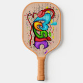 Cool Colorful Music Graffiti Pickleball Paddle (Achterkant)
