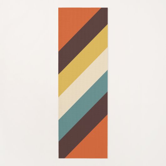 Cool Colorful Retro Stripes  Yogamat (Voorkant)