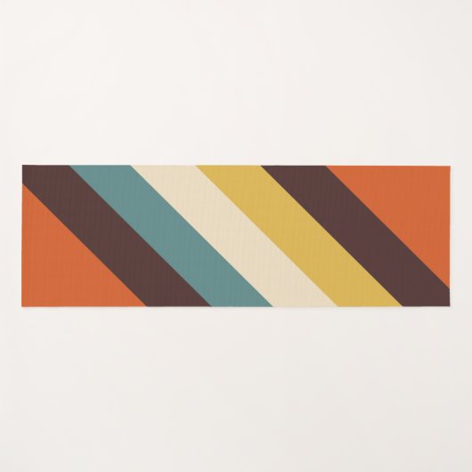 Cool Colorful Retro Stripes  Yogamat (Voorkant (horizontaal))