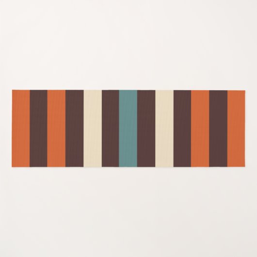 Cool Colorful Retro Stripes  Yogamat (Voorkant (horizontaal))