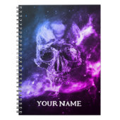 Cool colorful skull. Your Name Notitieboek (Voorkant)