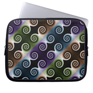 COOL Colorful Spiral Abstract Patroon Laptop Sleeve