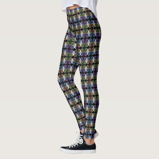 COOL Colorful Spiral Abstract Patroon Leggings (Links)
