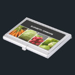 Cool Colorful Vegetables Nutritionist Chef Visitekaarthouder<br><div class="desc">Cool business card holder met een professionele fotostudio of vegetables. Perfect for chef,  nutritionist,  dietitian,  health consultant.</div>
