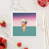 Cool Colorful Waterverf Ice crème Servet (Insitu)