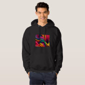 Cool Colorful Waves Illustration  Graphic Designs Hoodie (Voorkant volledig)