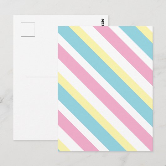Cool Colors Stripes Patroon Briefkaart (Voorkant / Achterkant)