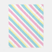 Cool Colors Stripes Patroon Fleece Deken (Voorkant)