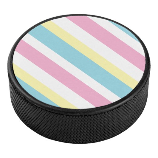 Cool Colors Stripes Patroon Hockey Puck (3/4)